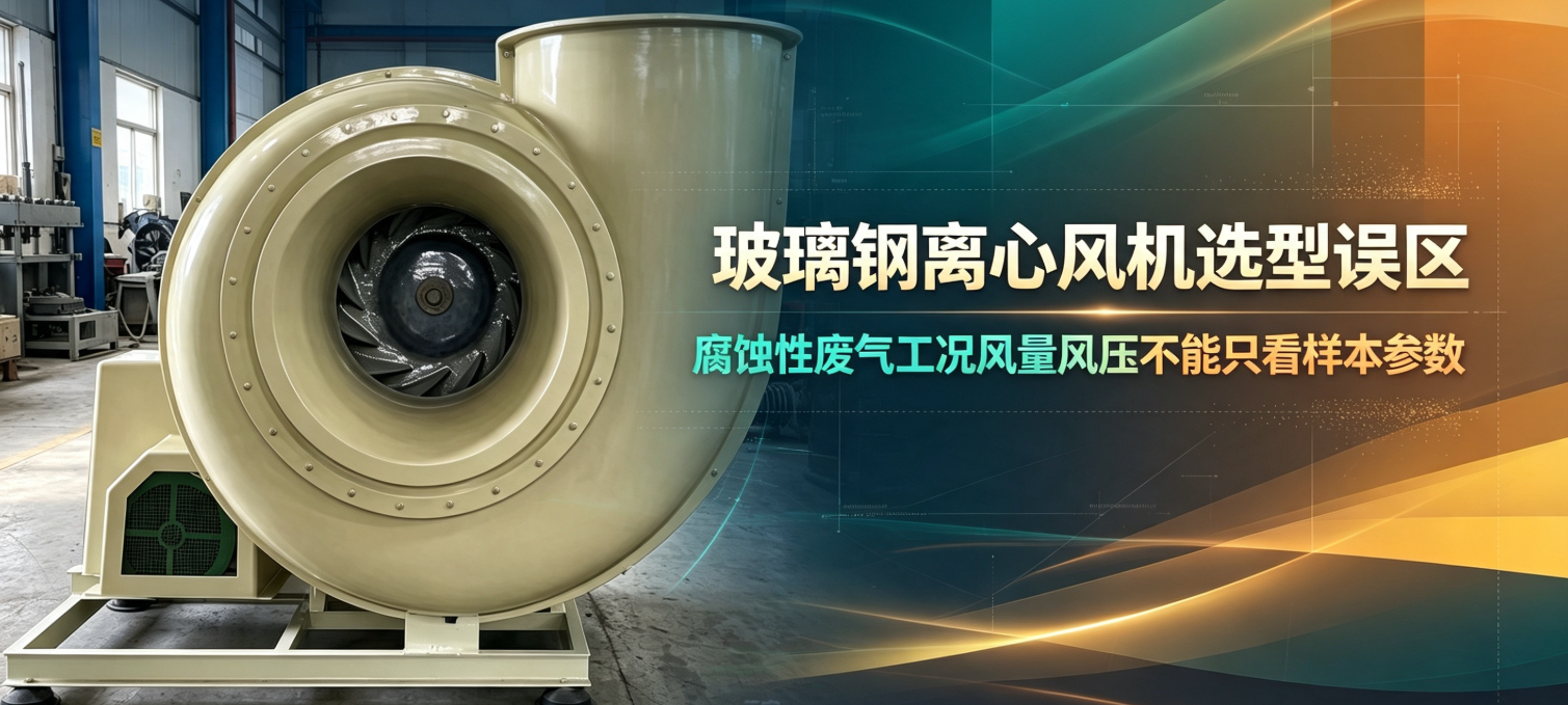 玻璃钢离心风机选型误区-腐蚀性废气工况风量风压修正-江苏福拓环保